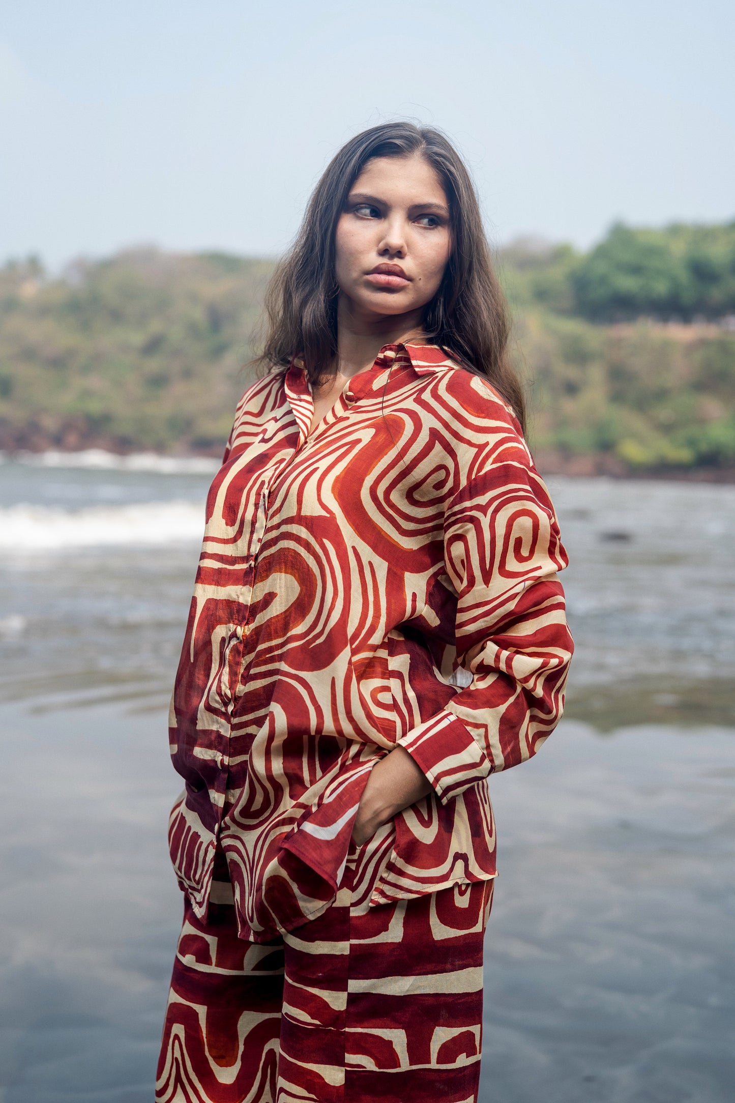 Maria Shirt (Maroon)