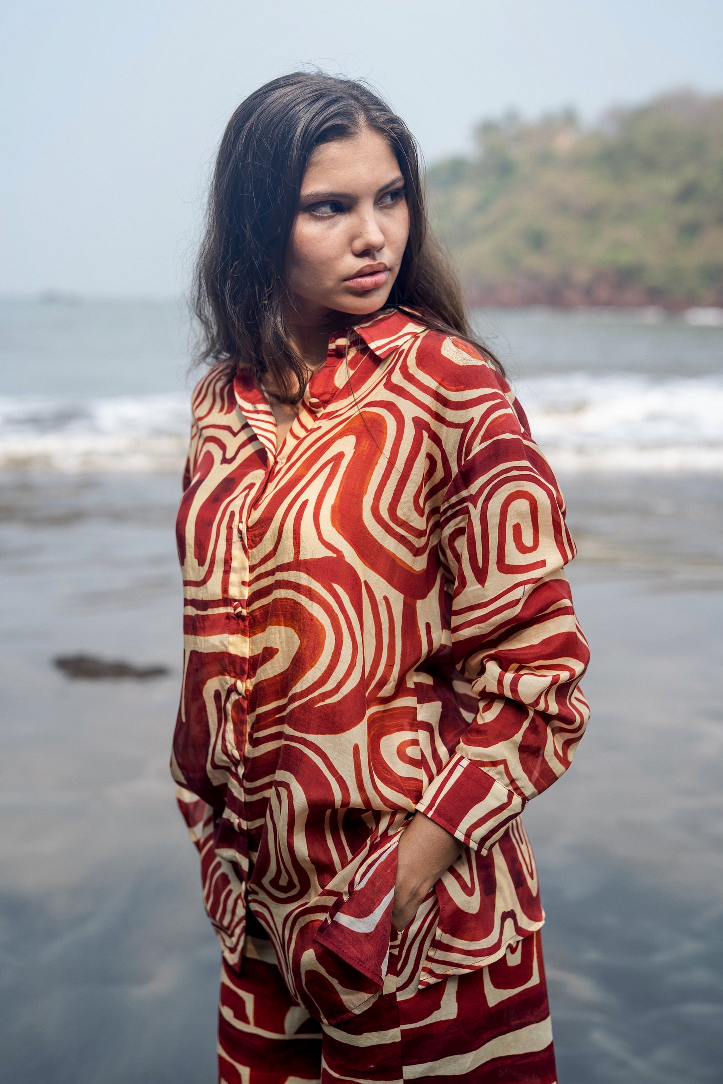 Maria Shirt (Maroon)