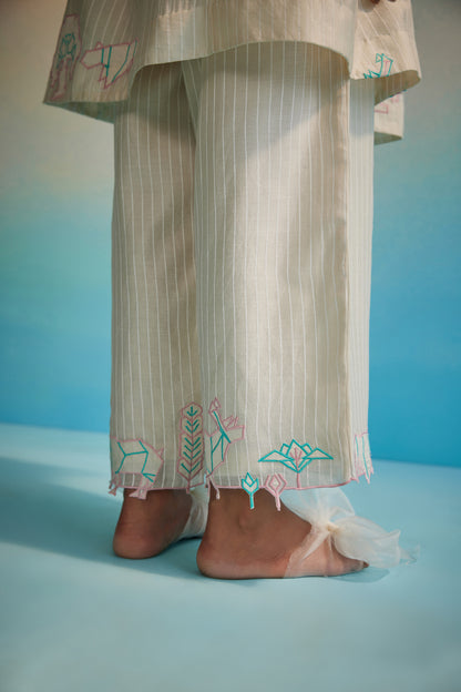 Shiori appliqué Pants