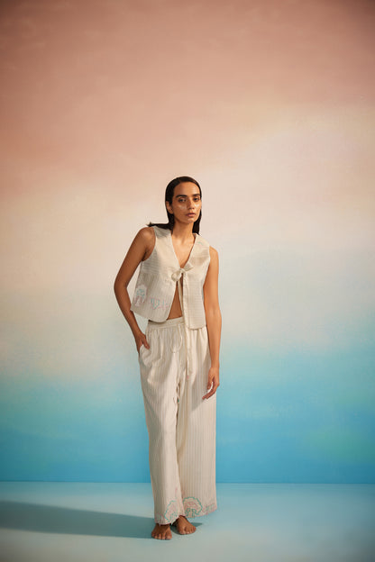 Shiori appliqué Pants