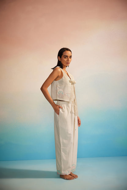 Shiori appliqué Pants