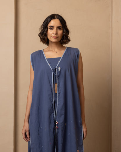 Shore 3 Piece (Top, Jacket and Pants) Set (Dark Blue)