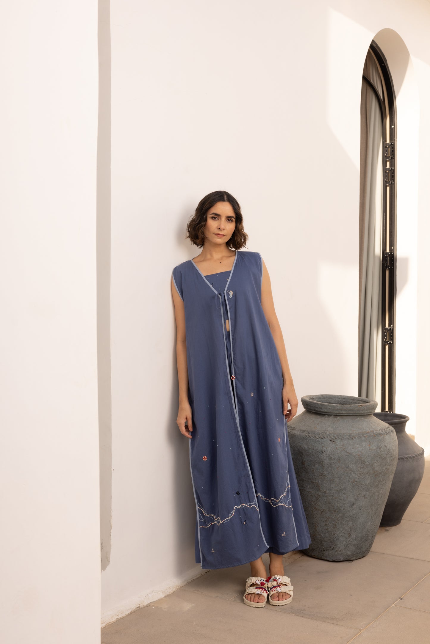 Shore 3 Piece (Top, Jacket and Pants) Set (Dark Blue)