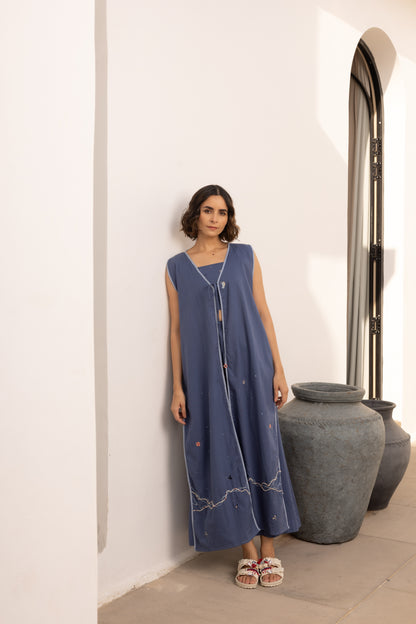 Shore 3 Piece (Top, Jacket and Pants) Set (Dark Blue)