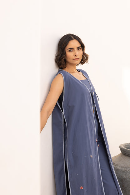 Shore 3 Piece (Top, Jacket and Pants) Set (Dark Blue)