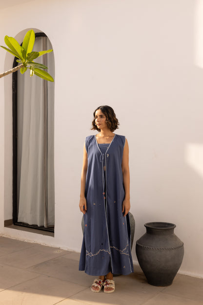 Shore 3 Piece (Top, Jacket and Pants) Set (Dark Blue)