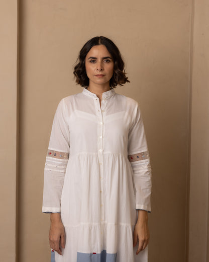 Caribbean Dress - (Beige and Blue)