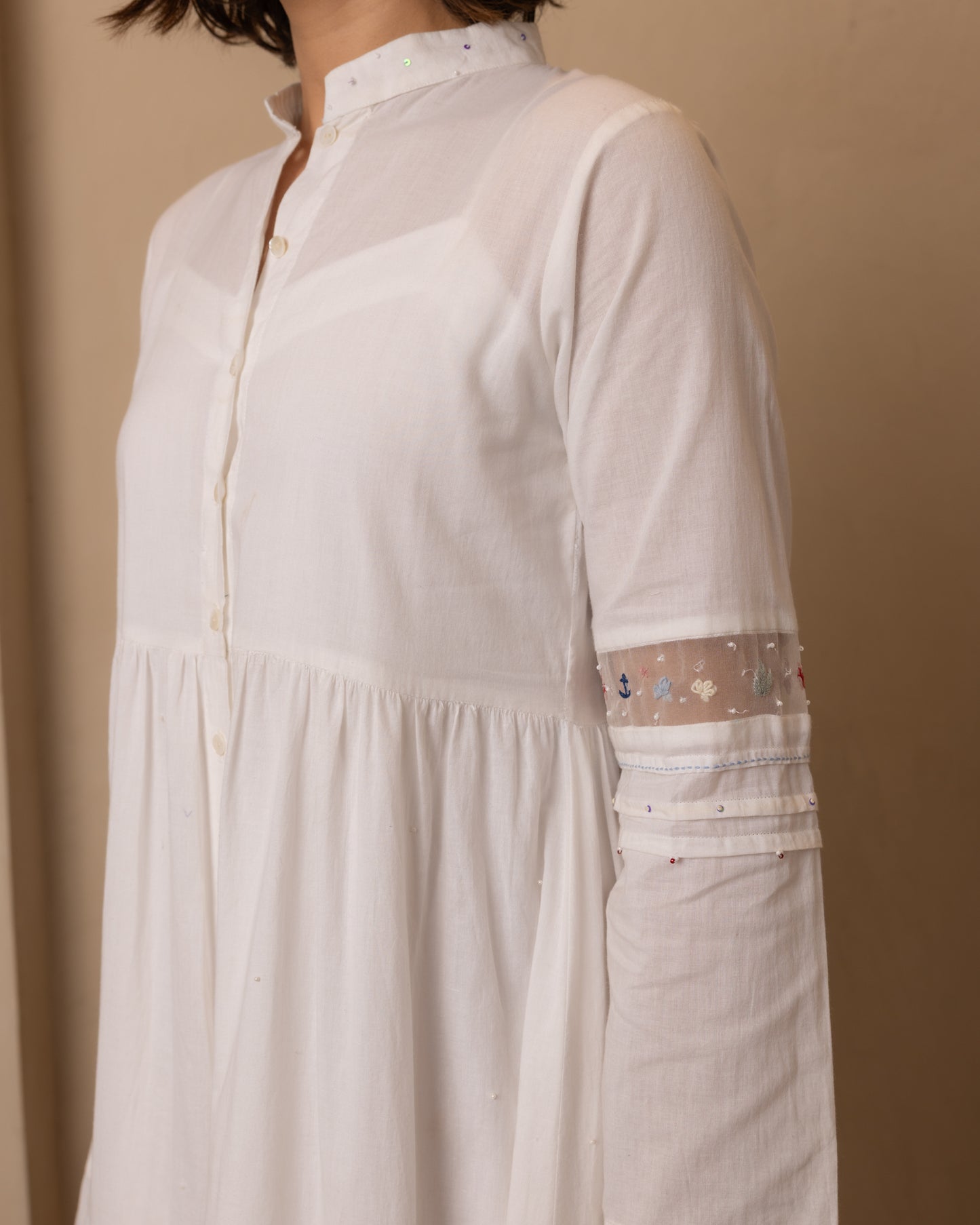 Caribbean Dress - (Beige and Blue)