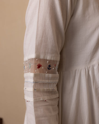 Caribbean Dress - (Beige and Blue)