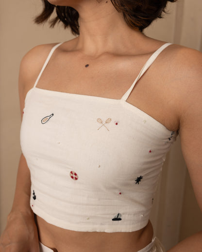 Shore 3 Piece (Top, Jacket and Pants) Set (Beige)