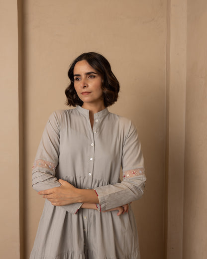 Caribbean Dress - (Grey and Red)