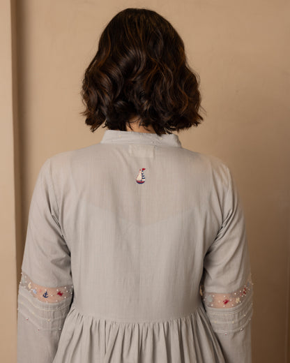 Caribbean Dress - (Grey and Red)