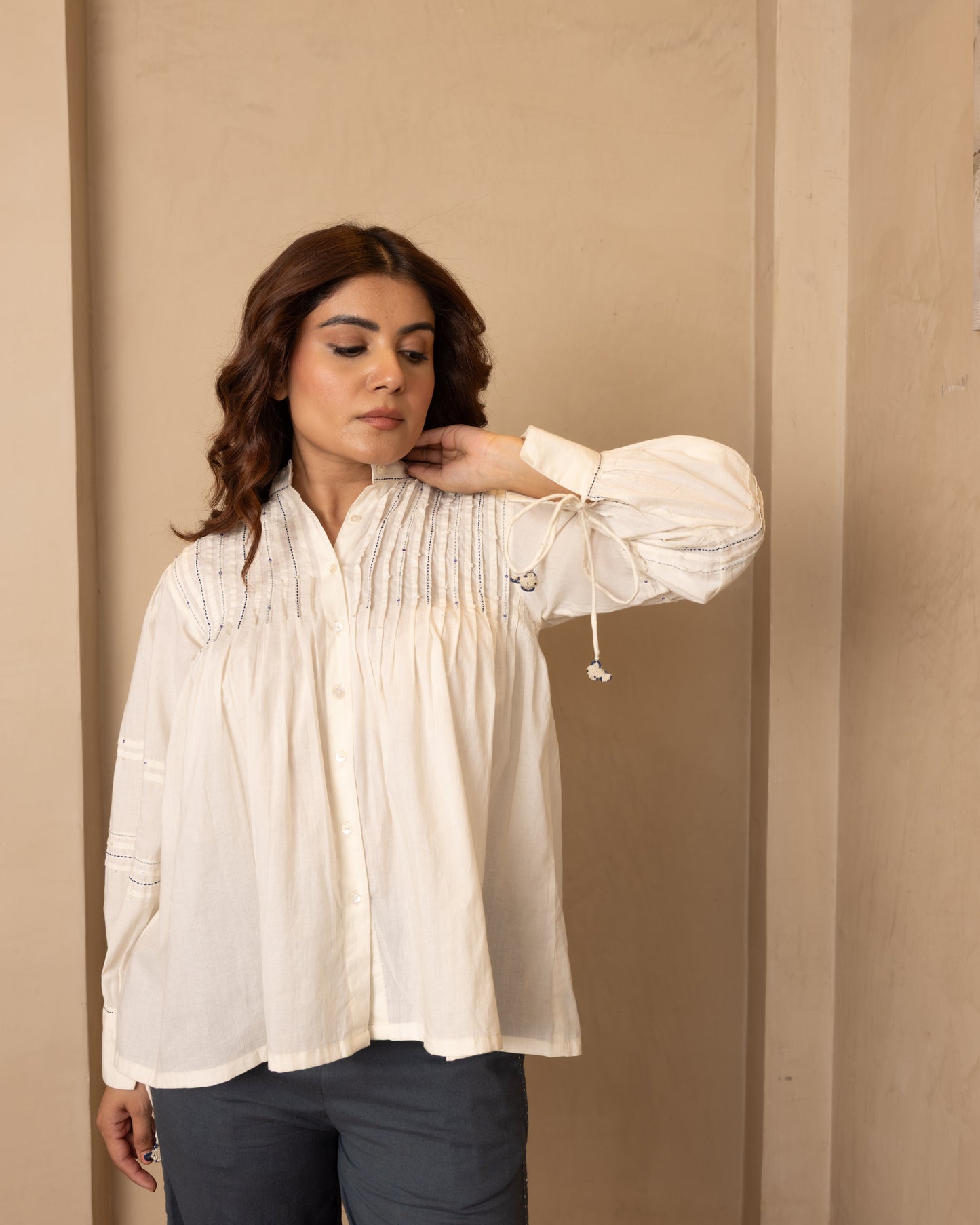 Brig Top and Pants Set (Beige)