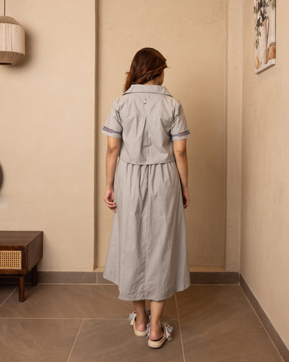 Harbor Top and Skirt Set (Grey)