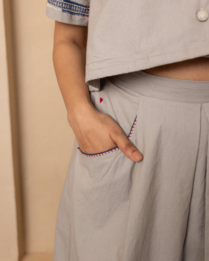 Harbor Top and Skirt Set (Grey)