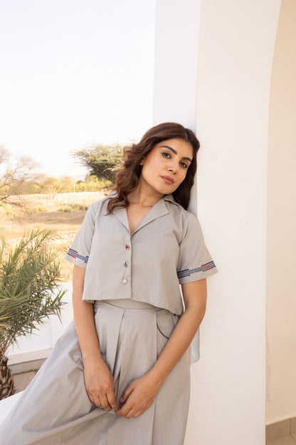 Harbor Top and Skirt Set (Grey)