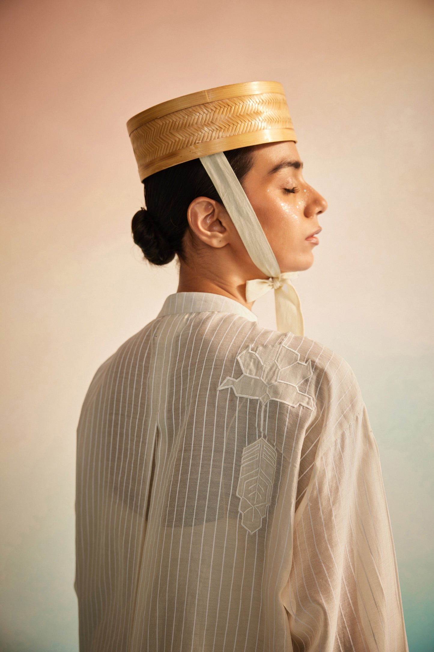 Akai Ito Mandarin Shirt Set