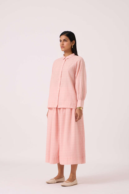 Yeji Pink Handwoven Shirt
