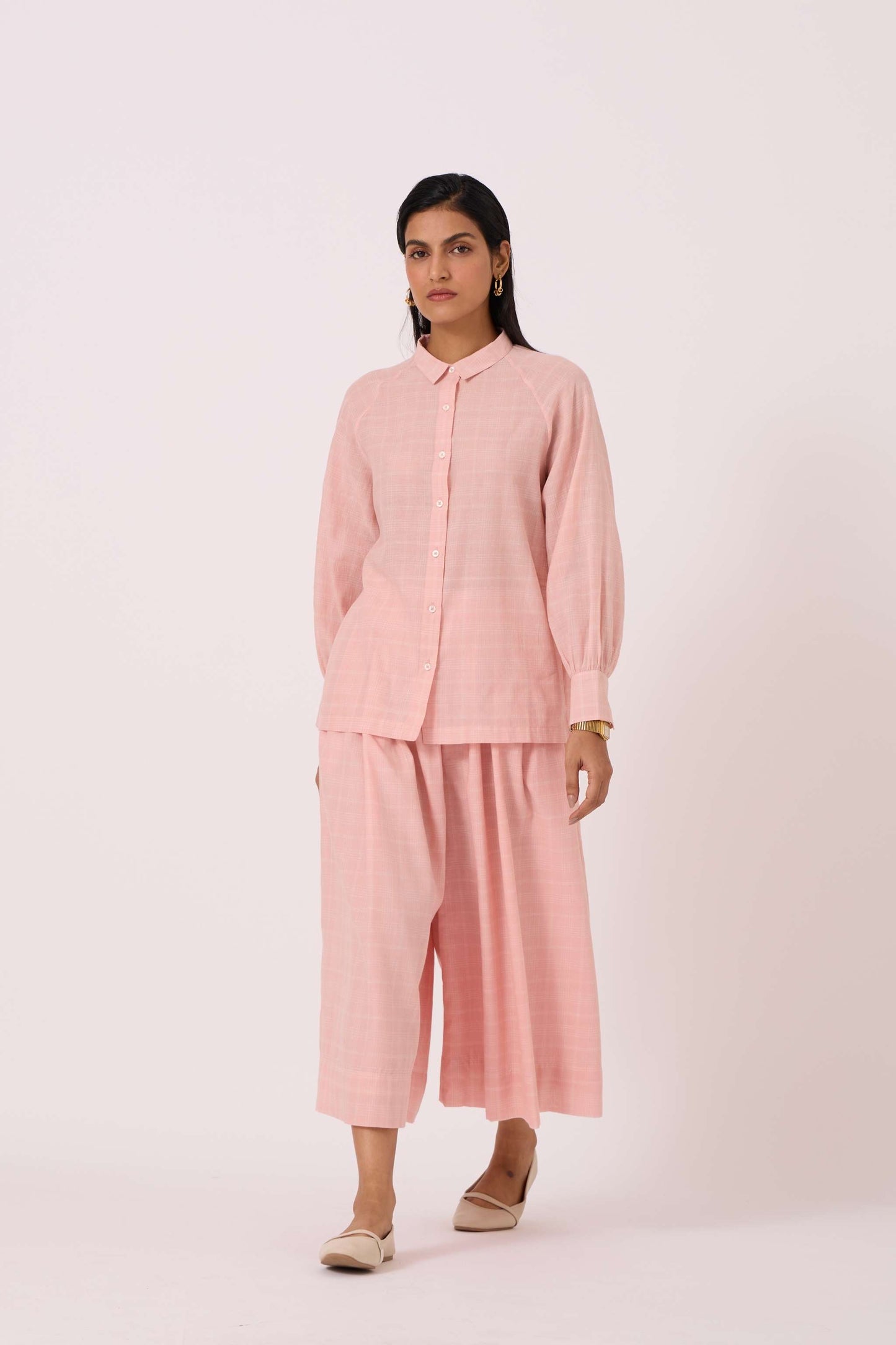 Yeji Pink Handwoven Shirt