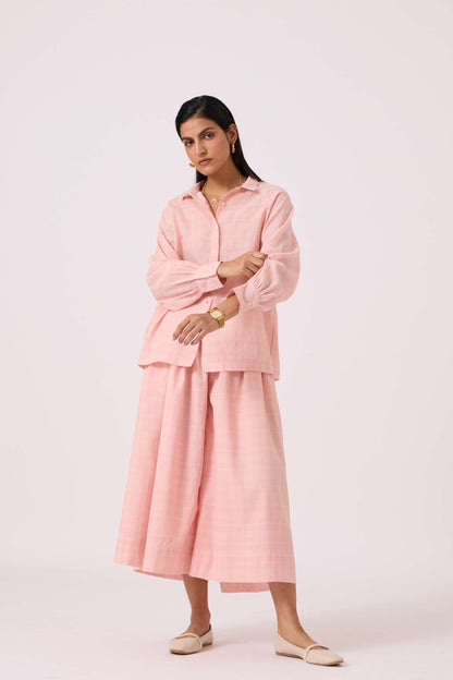 Yeji Pink Handwoven Shirt