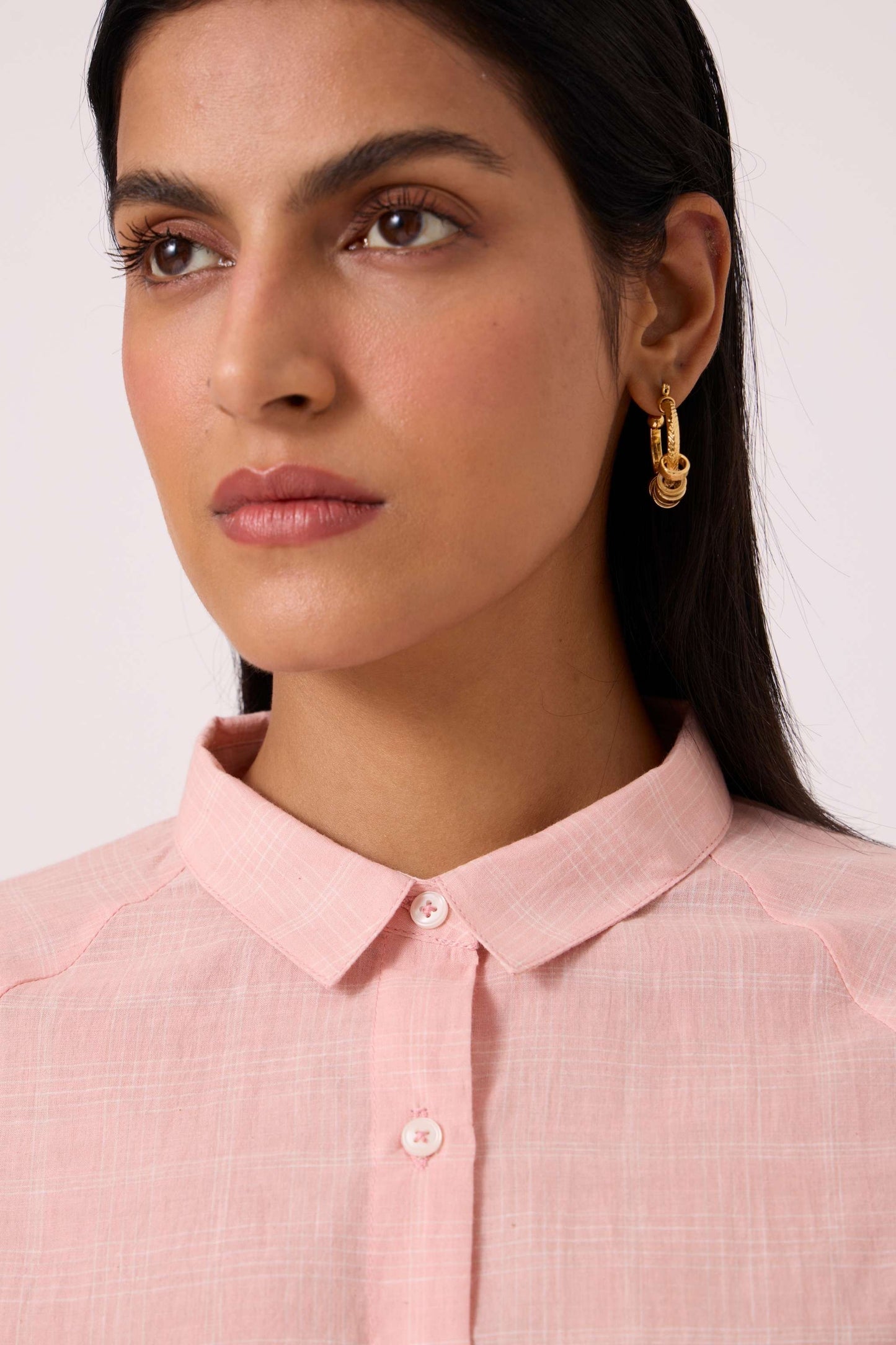 Yeji Pink Handwoven Shirt
