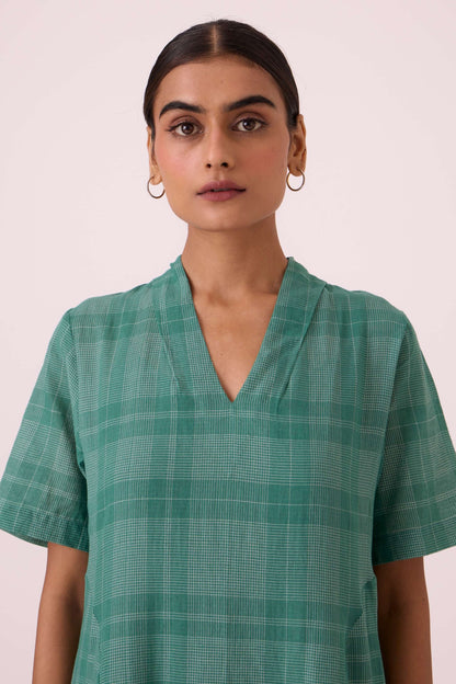 Clover Green Handwoven Dress