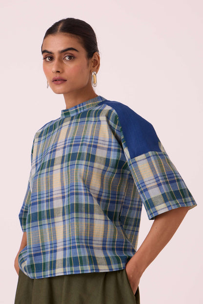 Samovar Blue Handwoven Top