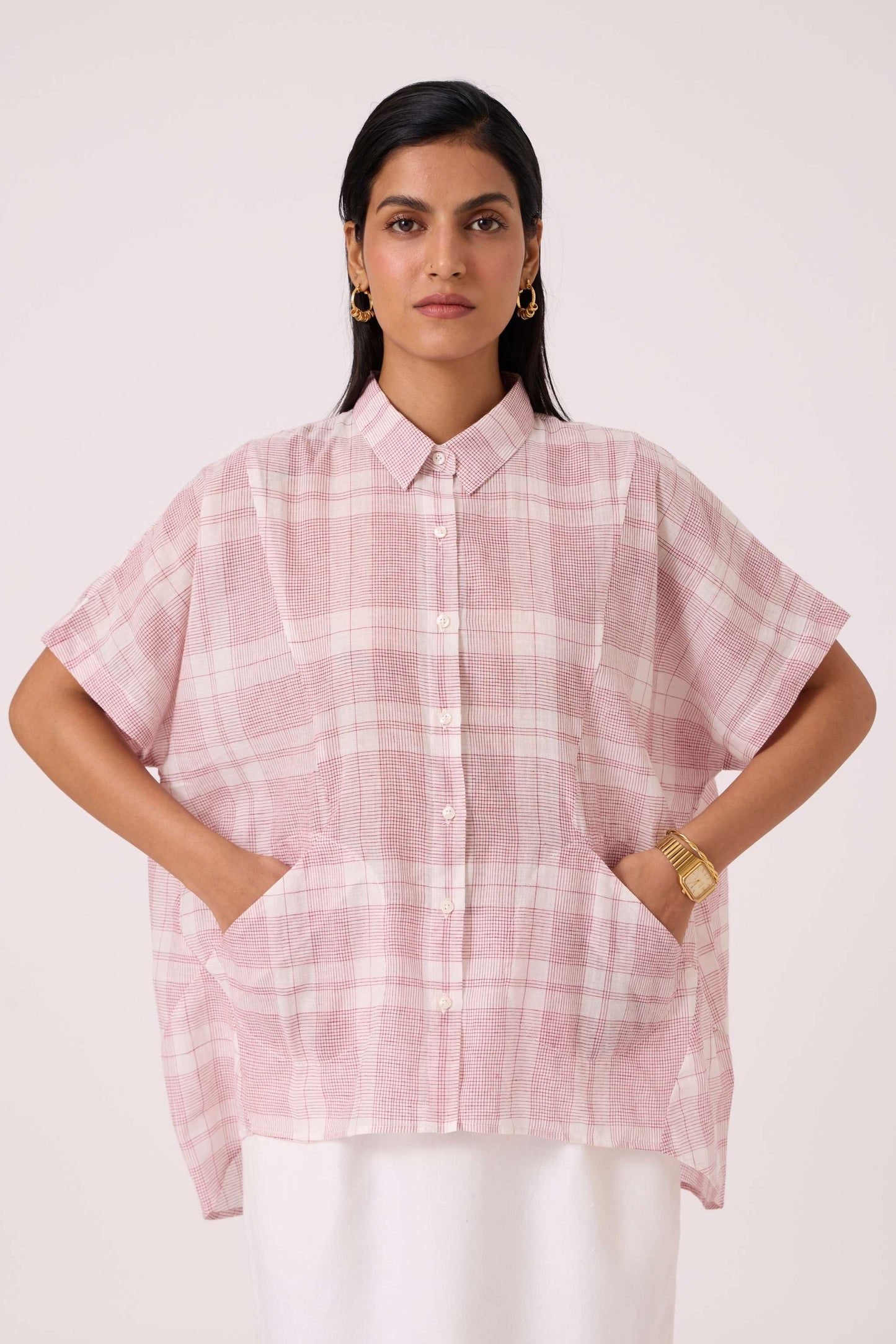 Sibyl Checkered Handwoven Shirt