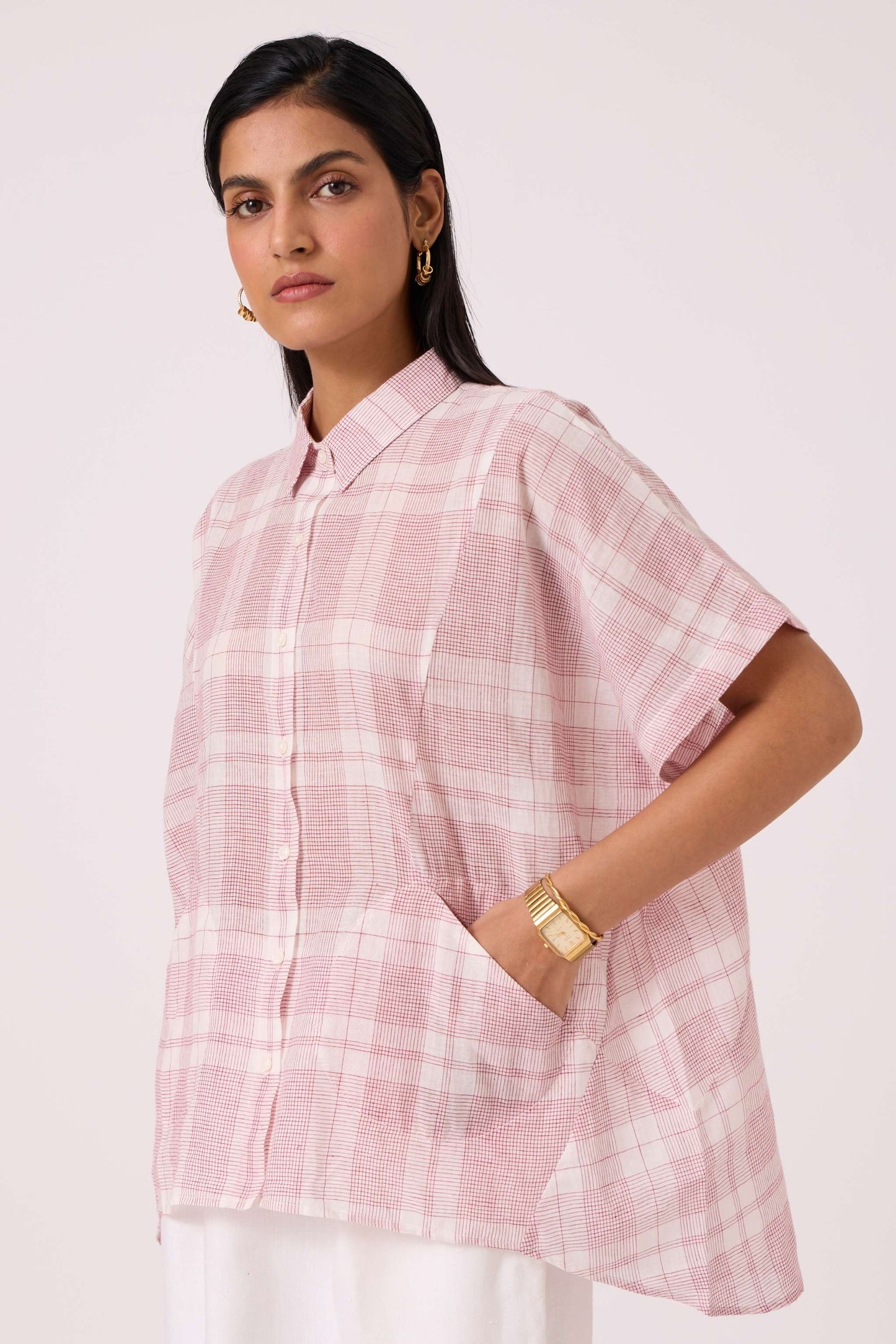 Sibyl Checkered Handwoven Shirt