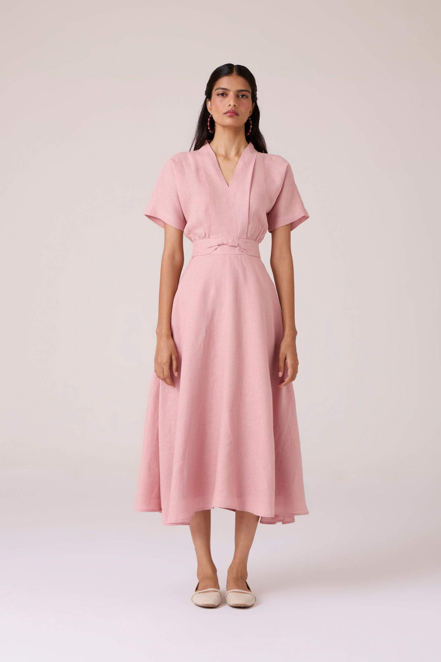 Miyake Rose Linen Dress