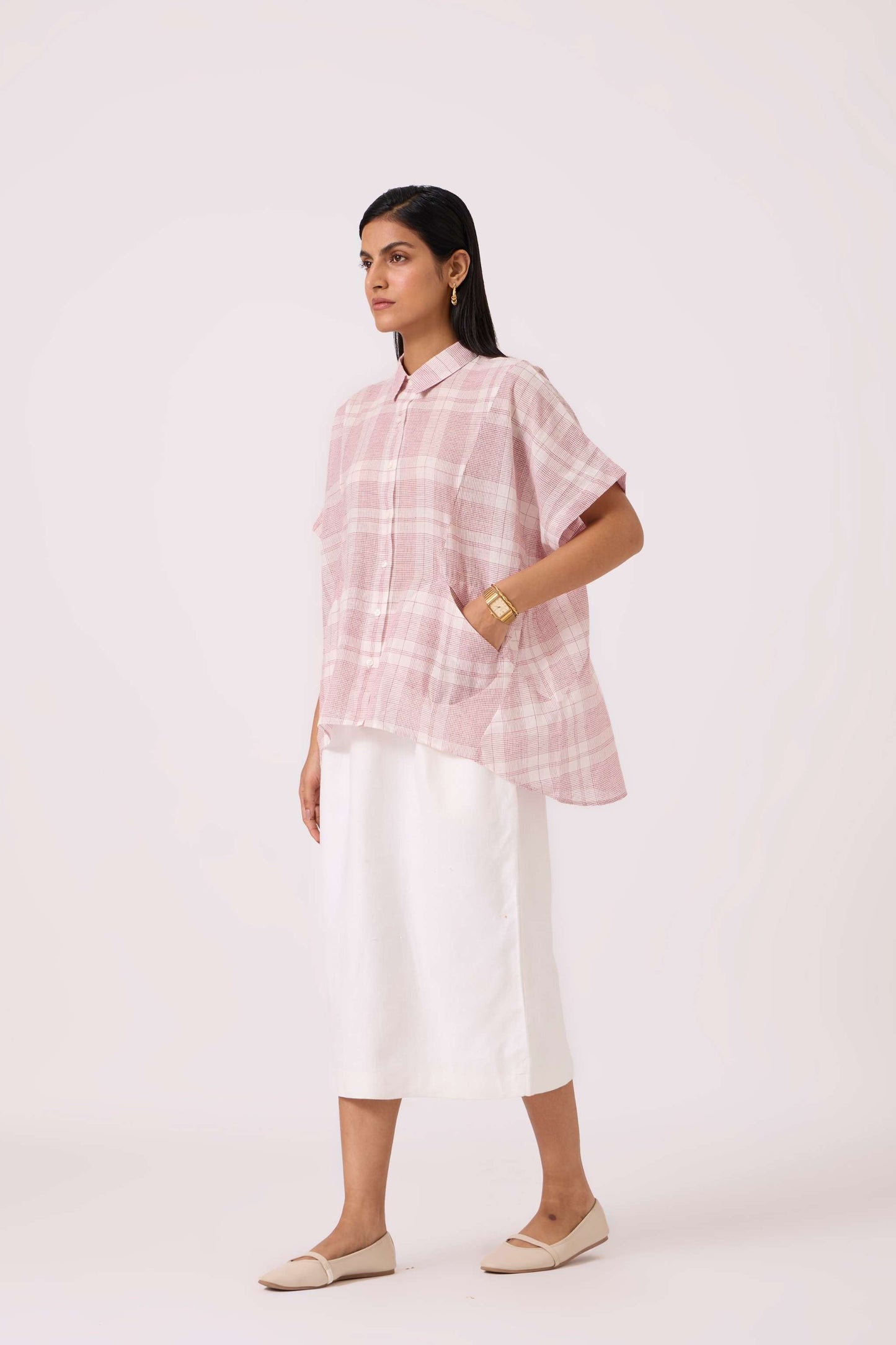 Sibyl Checkered Handwoven Shirt