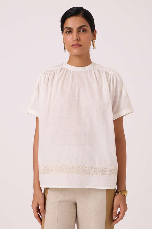 Garcia Handwoven Embroidered Top