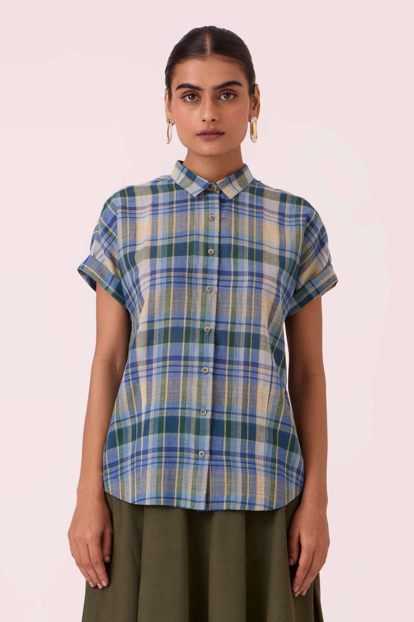 Dunkel Blue Handwoven Shirt