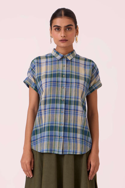 Dunkel Blue Handwoven Shirt