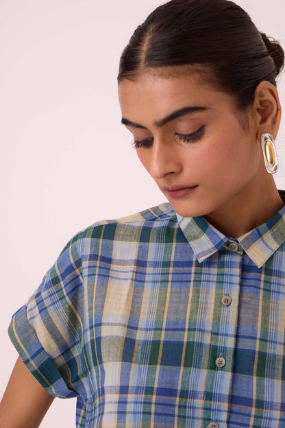 Dunkel Blue Handwoven Shirt