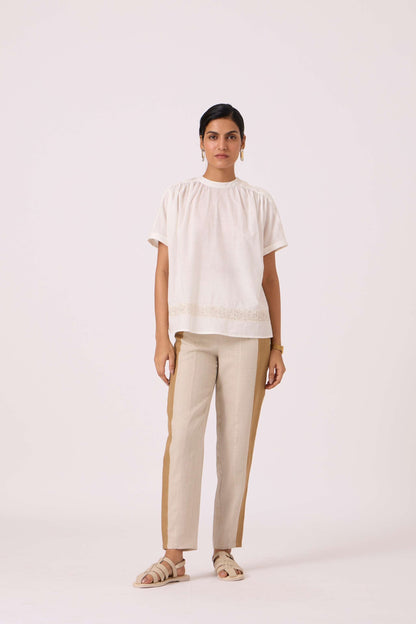 Garcia Handwoven Embroidered Top