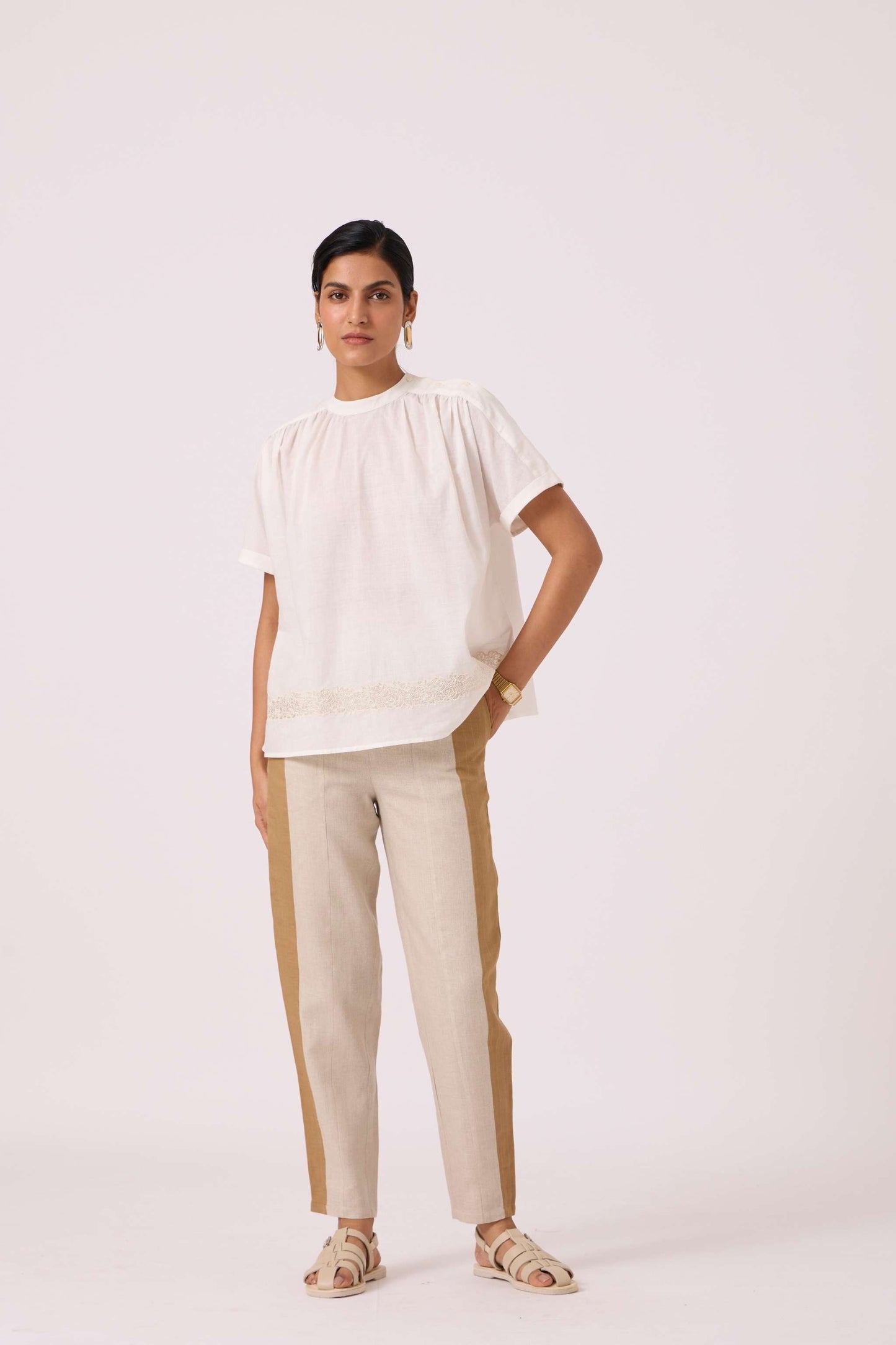 Garcia Handwoven Embroidered Top