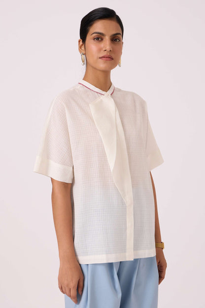 Noah White Handwoven Top