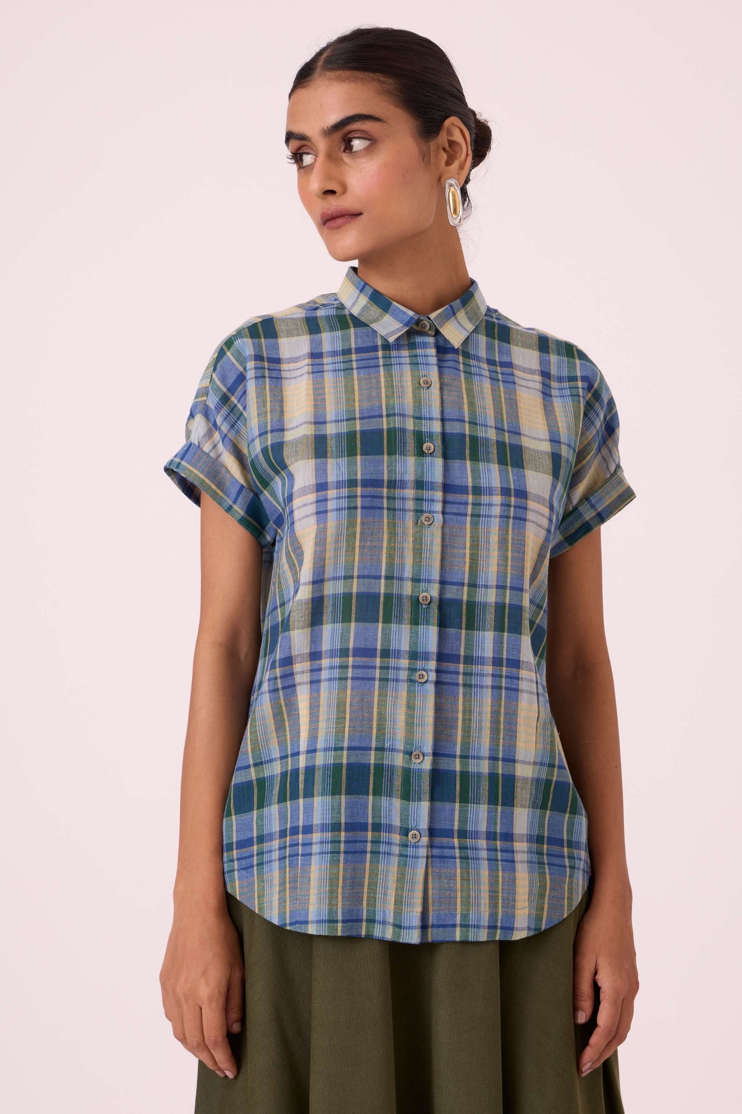 Dunkel Blue Handwoven Shirt