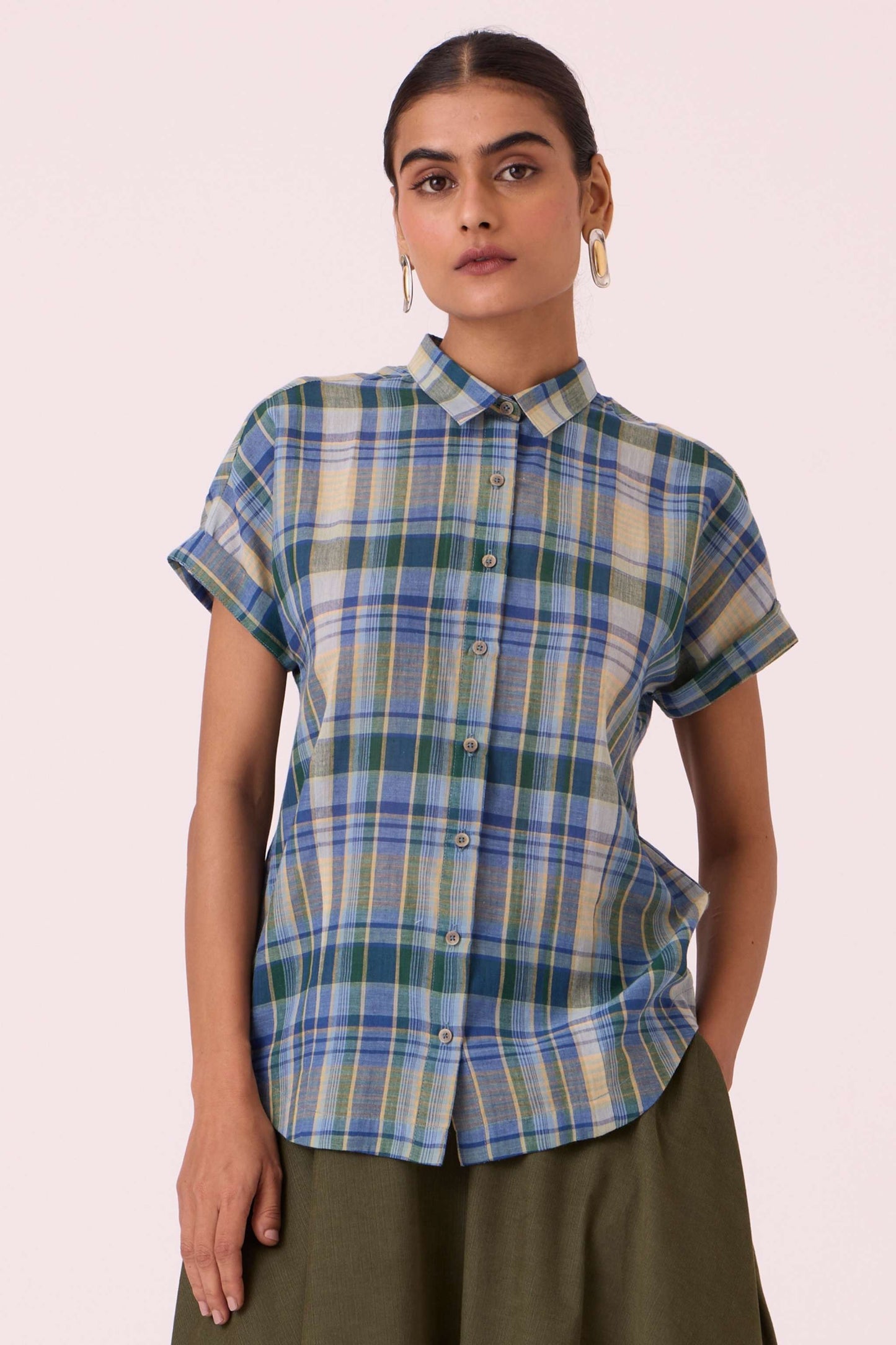 Dunkel Blue Handwoven Shirt