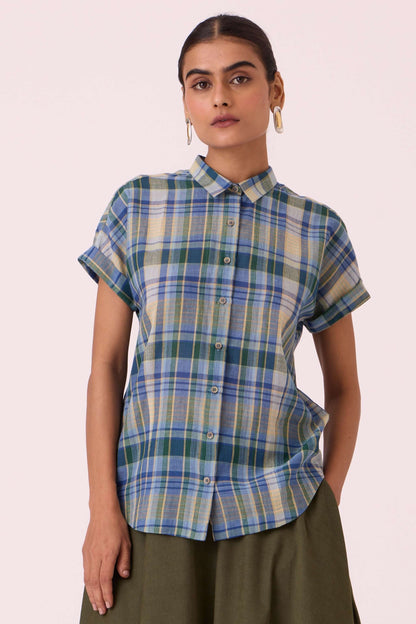 Dunkel Blue Handwoven Shirt