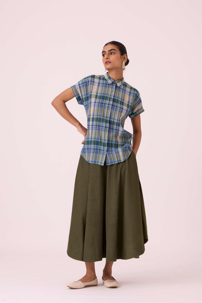 Dunkel Blue Handwoven Shirt