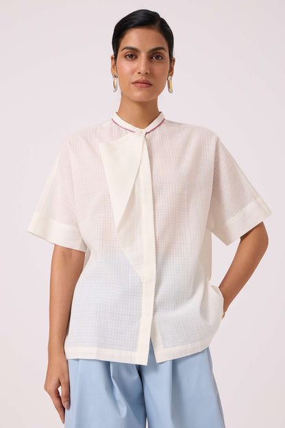 Noah White Handwoven Top