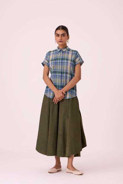 Dunkel Blue Handwoven Shirt