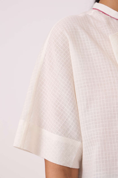Noah White Handwoven Top