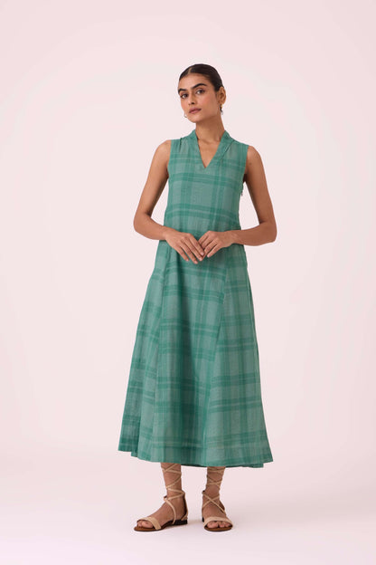 Orwell Green Handwoven Dress