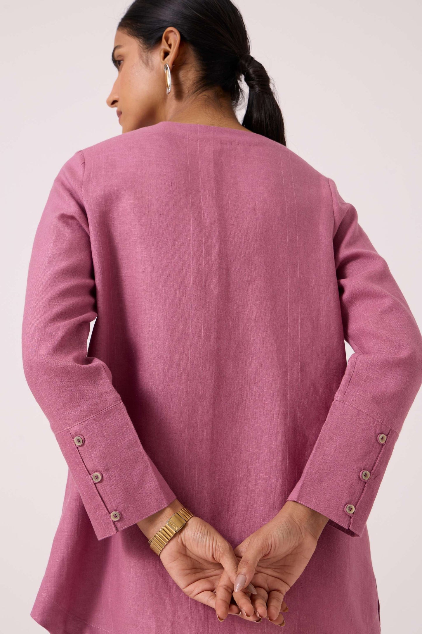 Macondo Lilac Linen Top