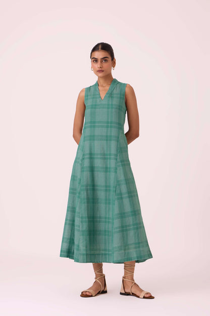 Orwell Green Handwoven Dress