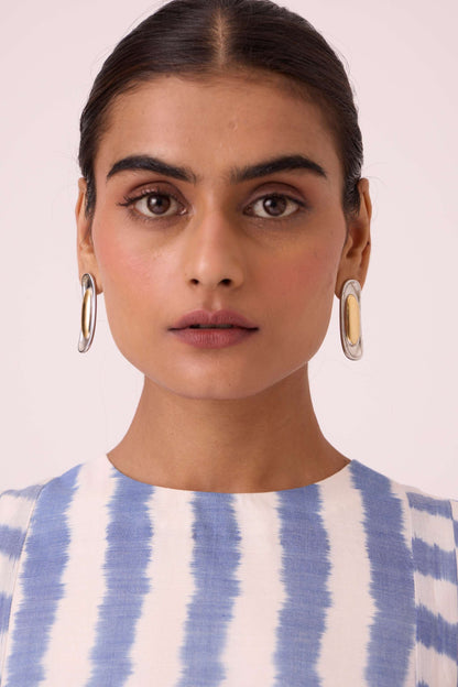 Myshkin Blue Striped Ikat Dress