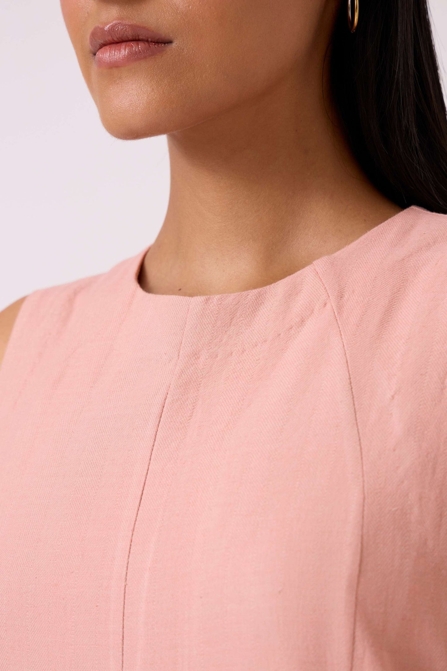 Vronsky Pink Handwoven Jumpsuit